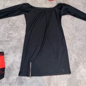 Black off the shoulder dress